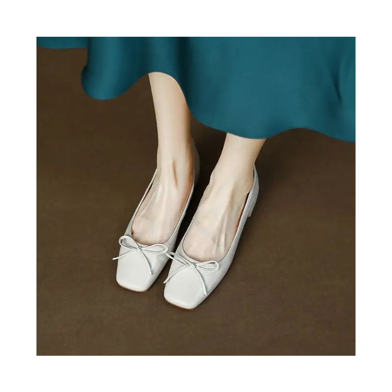 Low Heel Bow Flats E800 - Footwear