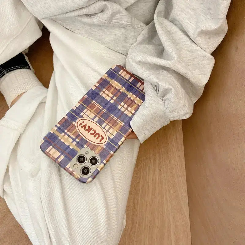 Lucky Colorful Plaid iPhone Case BP087 - iphone case