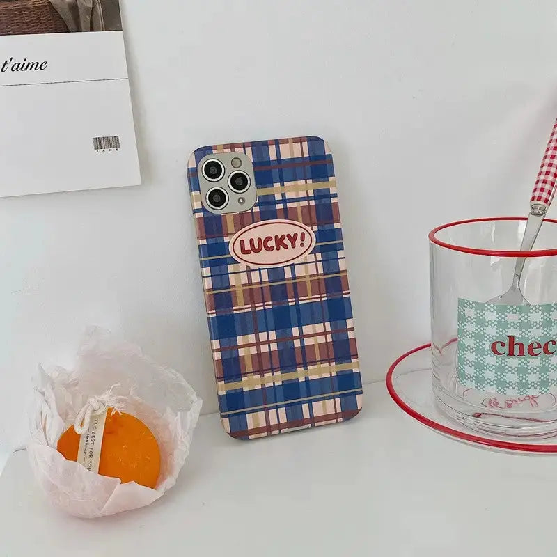 Lucky Colorful Plaid iPhone Case BP087 - iphone case