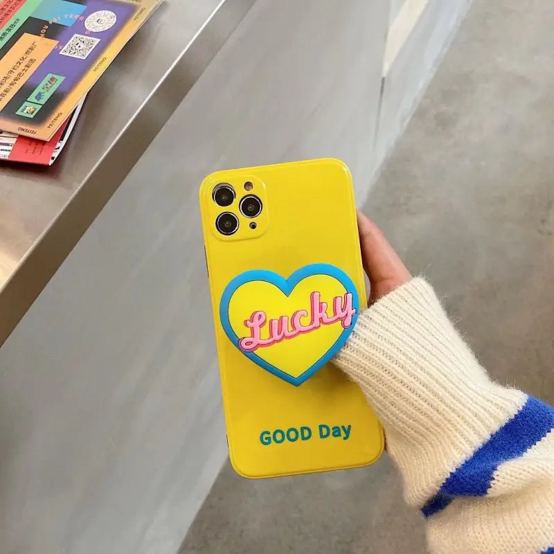 Lucky Good Day With Heart Holder iPhone Case BP244 - iphone 