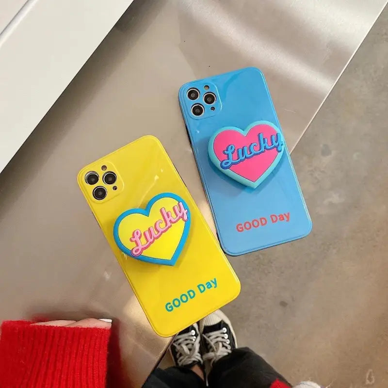 Lucky Good Day With Heart Holder iPhone Case BP244 - iphone 
