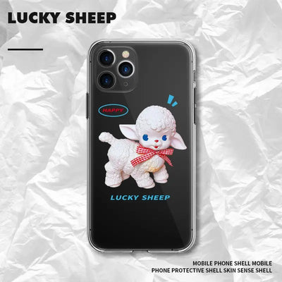 Lucky Sheep Transparent iPhone Case BP166 - iphone case
