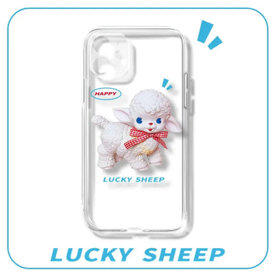 Lucky Sheep Transparent iPhone Case BP166 - iphone case