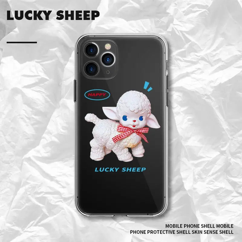 Lucky Sheep Transparent iPhone Case BP166 - iphone case