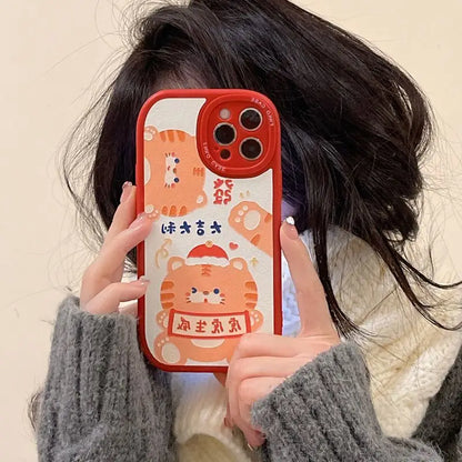 Lunar New Year Tiger Phone Case - iPhone 7 Plus / 8 Plus / X / XR / XS / XS Max / 11 / 11 Pro / 11 Pro Max / 12 / 12 Pro / 12 Pro Max / 13 / 13 Pro / 13 Pro Max-4