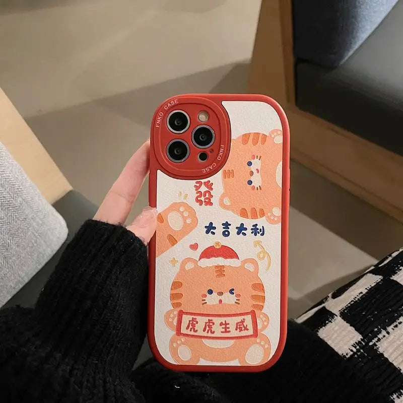 Lunar New Year Tiger Phone Case - iPhone 7 Plus / 8 Plus / X / XR / XS / XS Max / 11 / 11 Pro / 11 Pro Max / 12 / 12 Pro / 12 Pro Max / 13 / 13 Pro / 13 Pro Max-7
