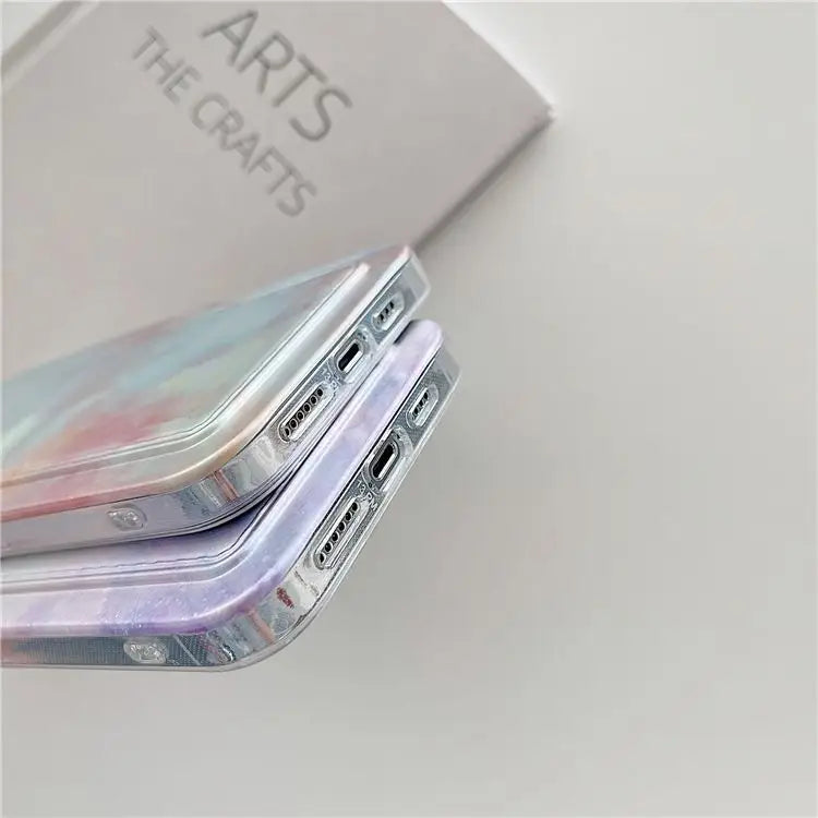 Marble Print Card Holder Phone Case - Iphone 7 / 7 Plus / 8 