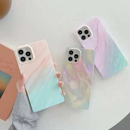 Marble Print Gradient Phone Case - iPhone 12 Pro Max / 12 Pro / 12 / 12 mini / 11 Pro Max / 11 Pro / 11 / SE / XS Max / XS / XR / X / SE 2 / 8 / 8 Plus / 7 / 7 Plus-9