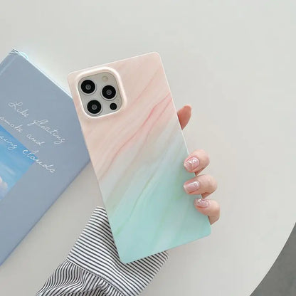 Marble Print Gradient Phone Case - iPhone 12 Pro Max / 12 Pro / 12 / 12 mini / 11 Pro Max / 11 Pro / 11 / SE / XS Max / XS / XR / X / SE 2 / 8 / 8 Plus / 7 / 7 Plus-14