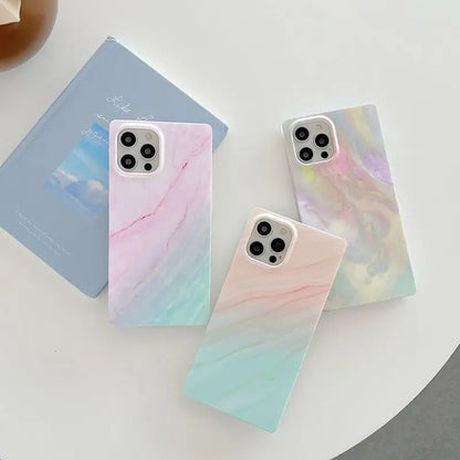 Marble Print Gradient Phone Case - iPhone 12 Pro Max / 12 Pro / 12 / 12 mini / 11 Pro Max / 11 Pro / 11 / SE / XS Max / XS / XR / X / SE 2 / 8 / 8 Plus / 7 / 7 Plus-16