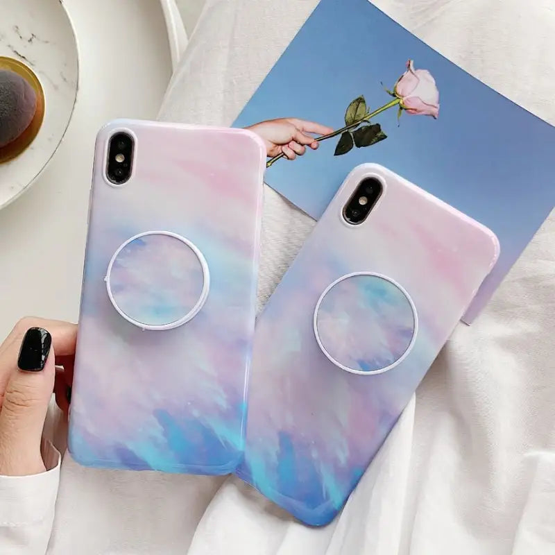 Marble Print Mobile Case - iPhone XS Max / XS / XR / X / 8 / 8 Plus / 7 / 7 Plus / 6s / 6s Plus-1