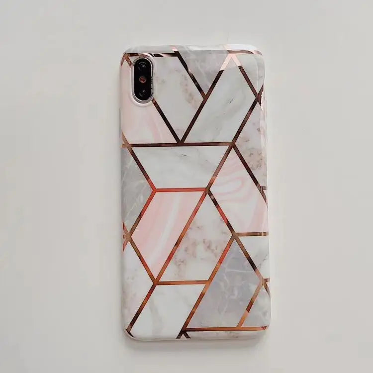 Marble Print Panel Phone Case - iPhone 11 Pro Max / 11 Pro / 11 / SE / XS Max / XS / XR / X / SE 2 / 8 / 8 Plus / 7 / 7 Plus-4