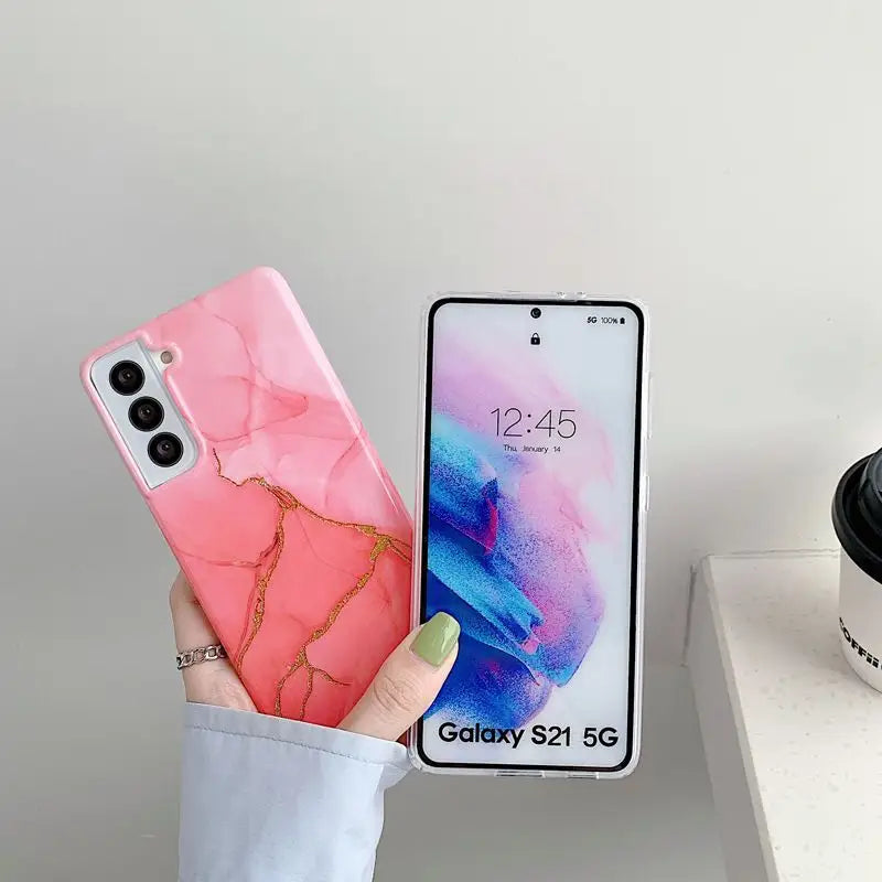 Marble Print Phone Case - Huawei-8