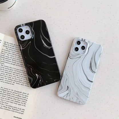 Marble Print Phone Case - iPhone 12 Pro Max / 12 Pro / 12 / 12 mini / 11 Pro Max / 11 Pro / 11 / SE / XS Max / XS / XR / X / SE 2 / 8 / 8 Plus / 7 / 7 Plus-9