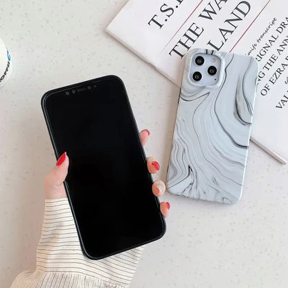 Marble Print Phone Case - iPhone 12 Pro Max / 12 Pro / 12 / 12 mini / 11 Pro Max / 11 Pro / 11 / SE / XS Max / XS / XR / X / SE 2 / 8 / 8 Plus / 7 / 7 Plus-24