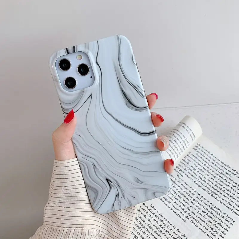 Marble Print Phone Case - iPhone 12 Pro Max / 12 Pro / 12 / 12 mini / 11 Pro Max / 11 Pro / 11 / SE / XS Max / XS / XR / X / SE 2 / 8 / 8 Plus / 7 / 7 Plus-4