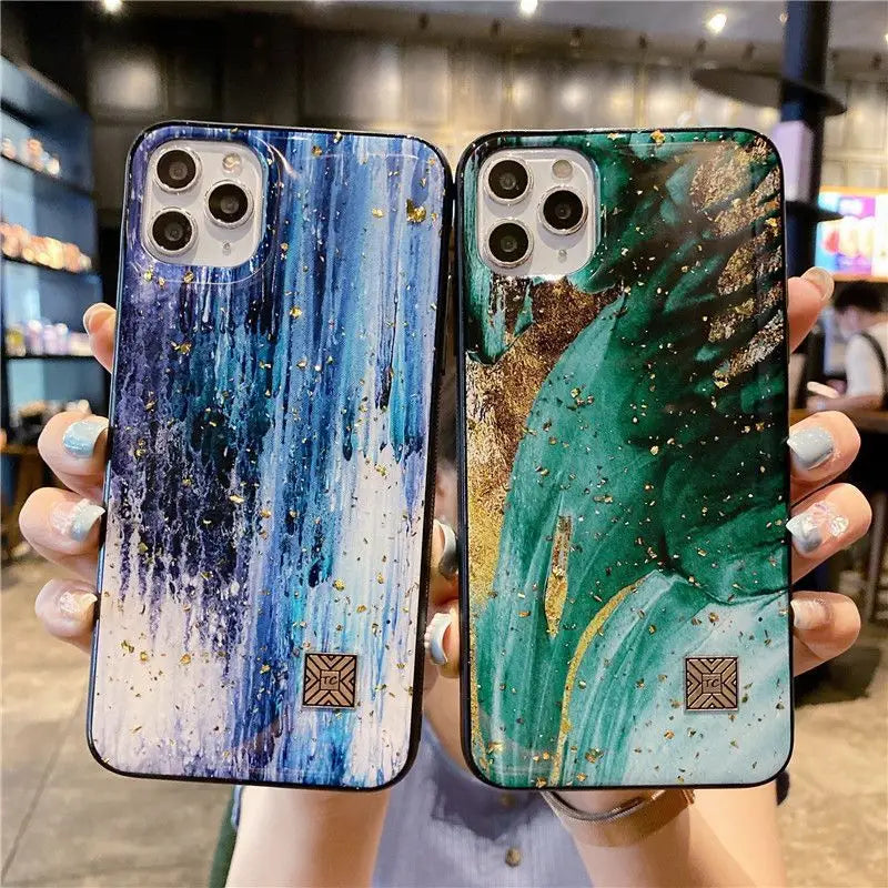 Marble Print Phone Case - iPhone 13 Pro Max / 13 Pro / 13 / 12 Pro Max / 12 Pro / 12 / 11 Pro Max / 11 Pro / 11 / XS Max / XR / XS / X / 8 Plus / 7 Plus / 8 / 7-26