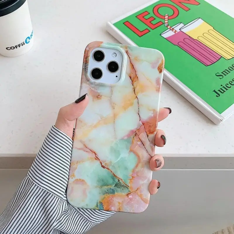 Marble Print Phone Case - iPhone 13 Pro Max / 13 Pro / 13 / 