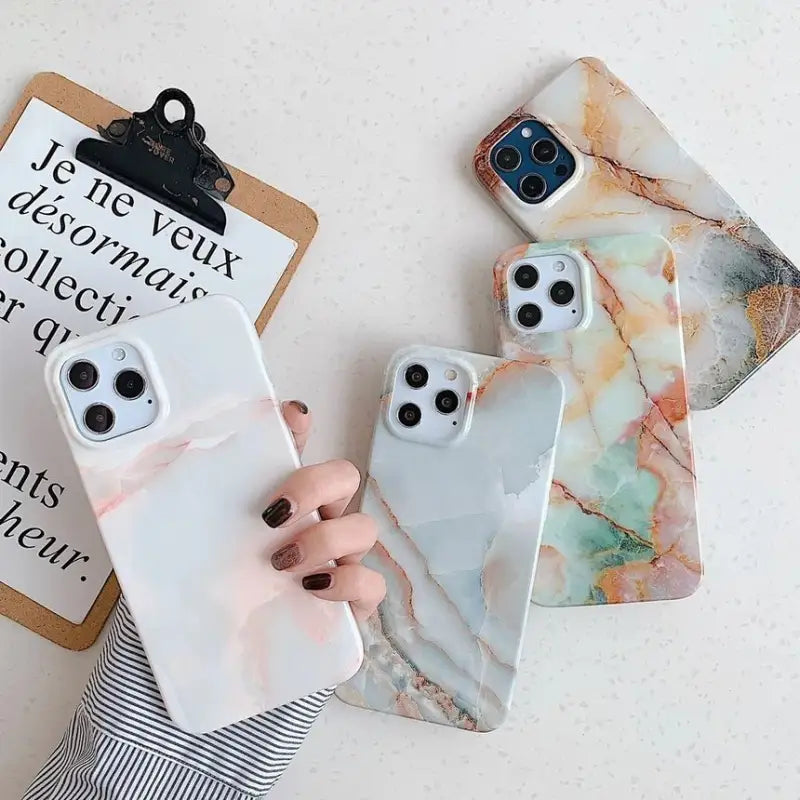 Marble Print Phone Case - iPhone 13 Pro Max / 13 Pro / 13 / 