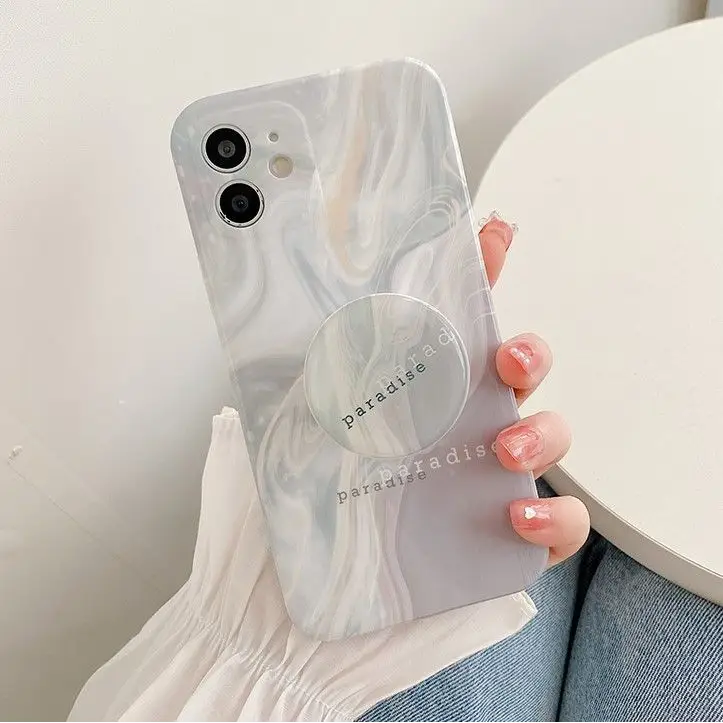 Marble Print Stand Phone Case - iPhone 12 Pro Max / 12 Pro /