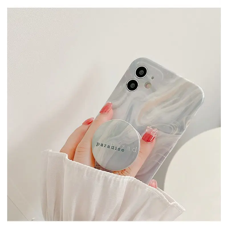 Marble Print Stand Phone Case - iPhone 12 Pro Max / 12 Pro /