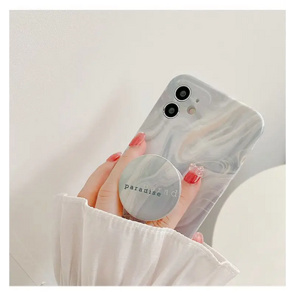 Marble Print Stand Phone Case - iPhone 12 Pro Max / 12 Pro /