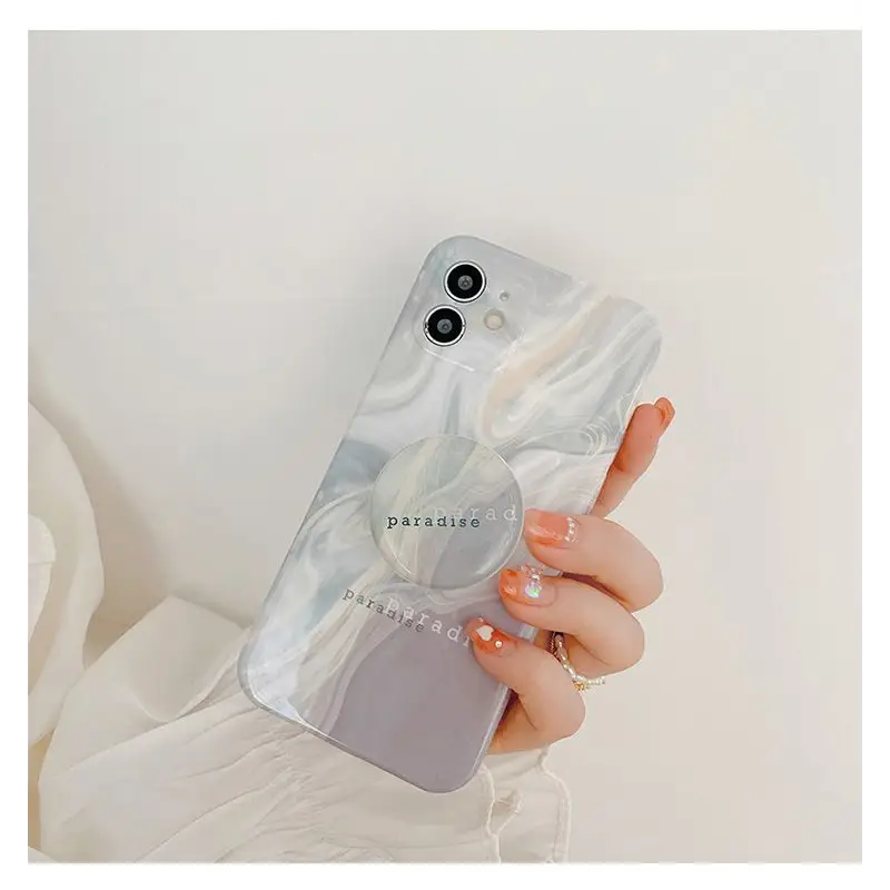 Marble Print Stand Phone Case - iPhone 12 Pro Max / 12 Pro /