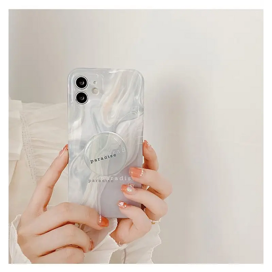 Marble Print Stand Phone Case - iPhone 12 Pro Max / 12 Pro /