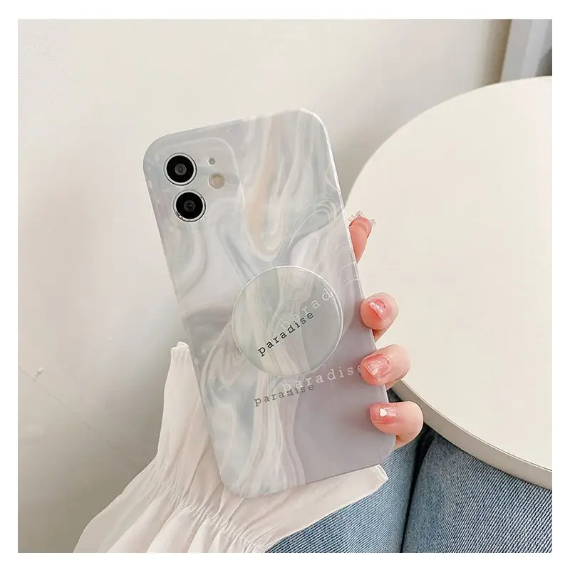 Marble Print Stand Phone Case - iPhone 12 Pro Max / 12 Pro /