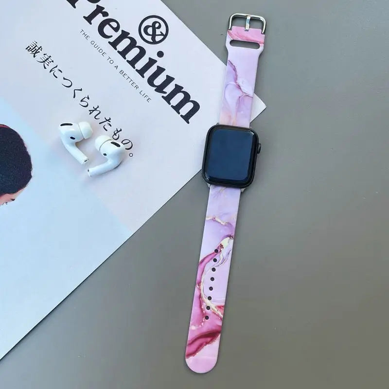 Marble Print Watch Strap - Apple / Huawei-9