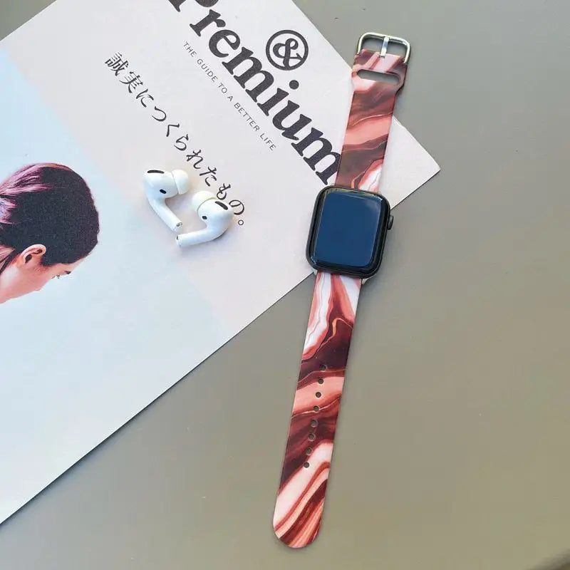 Marble Print Watch Strap - Apple / Huawei-8