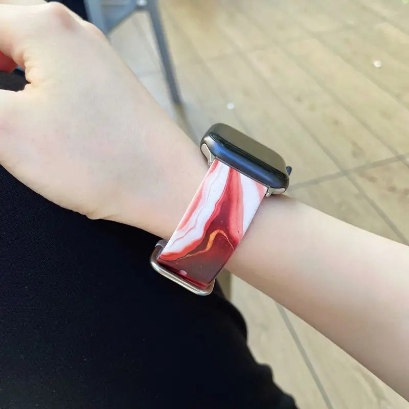 Marble Print Watch Strap - Apple / Huawei-3