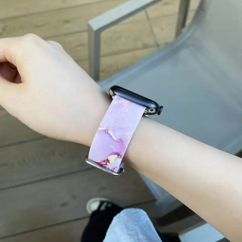 Marble Print Watch Strap - Apple / Huawei-4