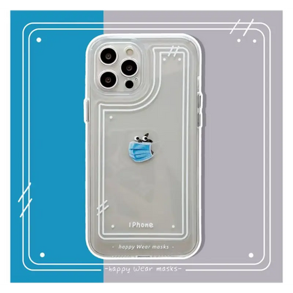 Mask Print Transparent Phone Case - iPhone 13 Pro Max / 13 