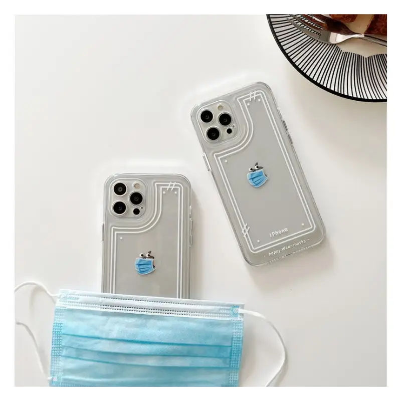 Mask Print Transparent Phone Case - iPhone 13 Pro Max / 13 