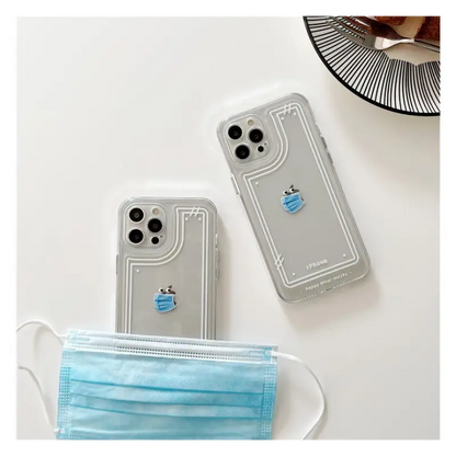 Mask Print Transparent Phone Case - iPhone 13 Pro Max / 13 