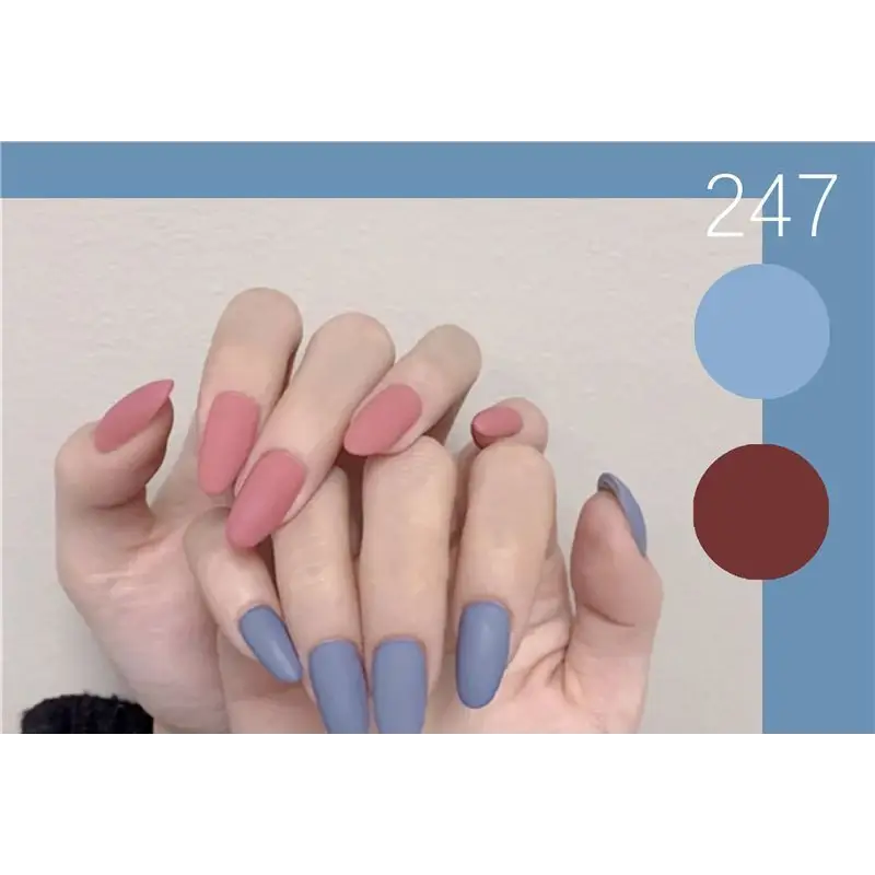 Matte Plane Faux Nail Tips - Nail Art