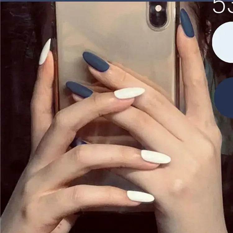 Matte Plane Faux Nail Tips - Nail Art