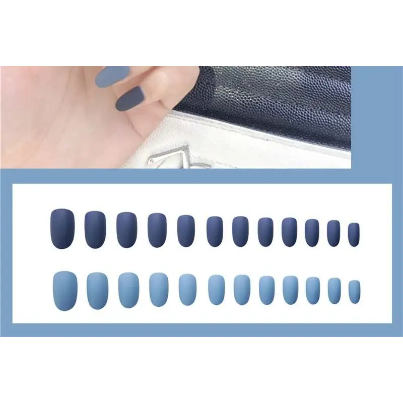 Matte Plane Faux Nail Tips - Nail Art