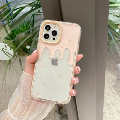 Melting Print Transparent Phone Case - iPhone 12 Pro Max / 12 Pro / 12 / 12 mini / 11 Pro Max / 11 Pro / 11 / SE / XS Max / XS / XR / X / SE 2 / 8 / 8 Plus / 7 / 7 Plus-8