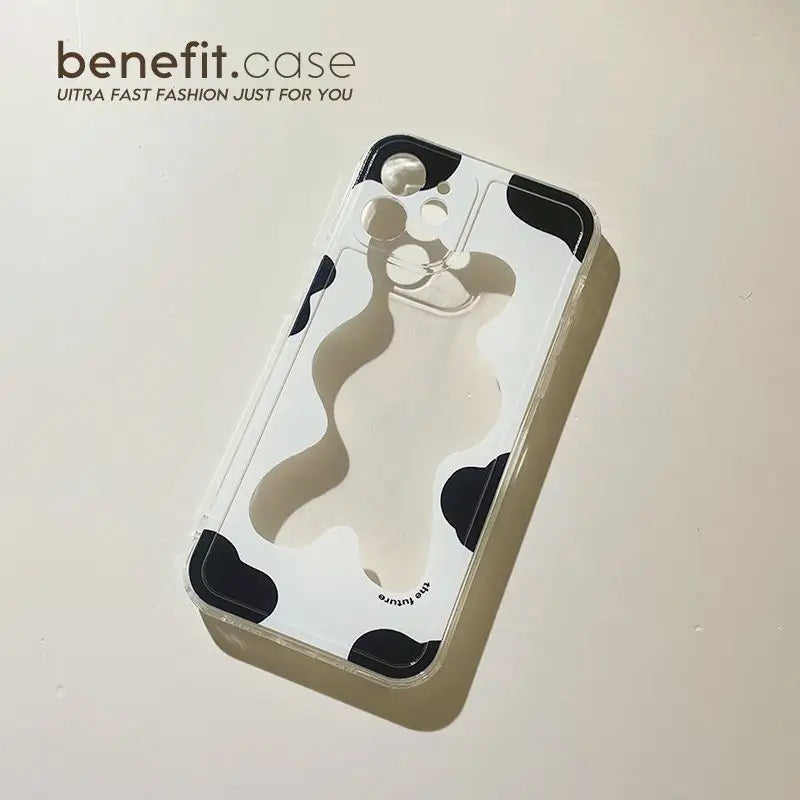 Milk Cow Print Transparent Phone Case - Iphone 13 Pro Max / 