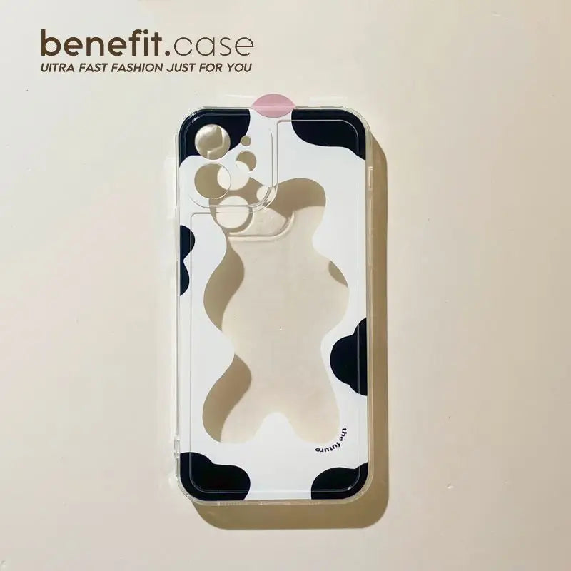 Milk Cow Print Transparent Phone Case - Iphone 13 Pro Max / 