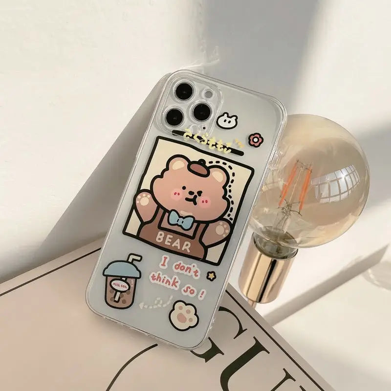 Milk Tea Bear Printing iPhone Case BP232 - iphone case