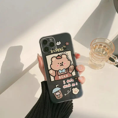 Milk Tea Bear Printing iPhone Case BP232 - iphone case