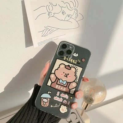 Milk Tea Bear Printing iPhone Case BP232 - iphone case