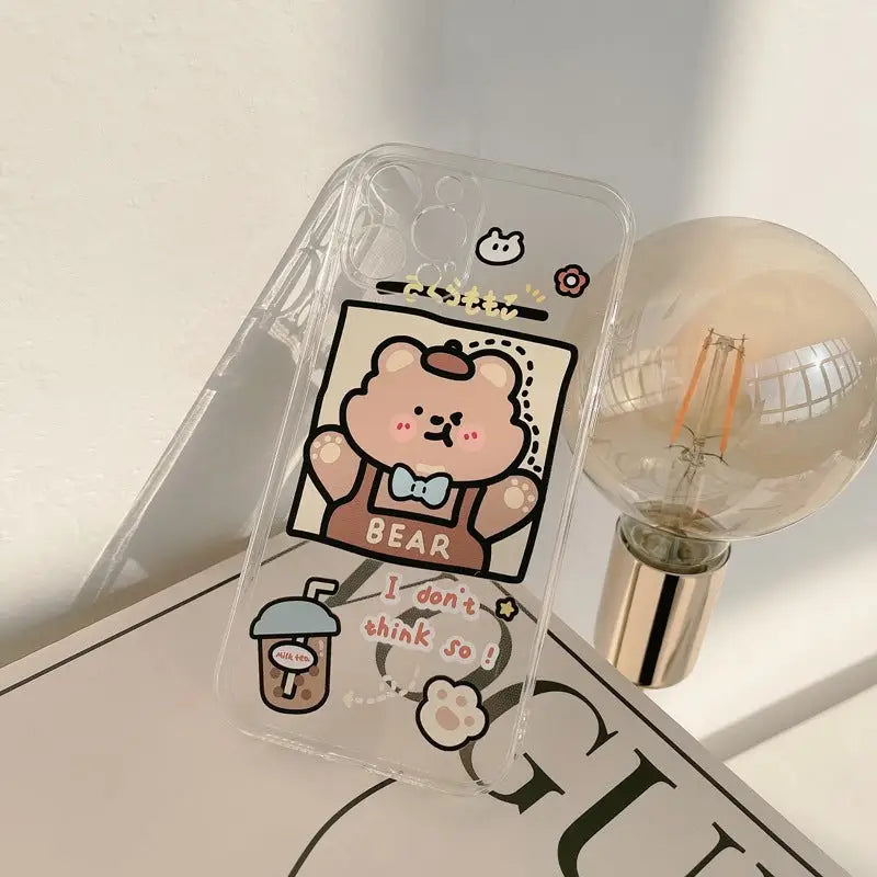 Milk Tea Bear Printing iPhone Case BP232 - iphone case