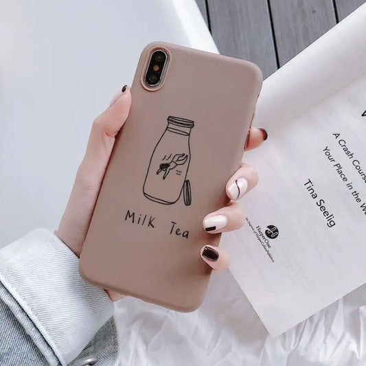 Milk Tea Print Phone Case iPhone 6 / 6 Plus / 6s / 6s Plus /