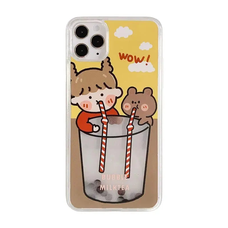 Milktea Girl Glitter iPhone Case BP014 - iphone case