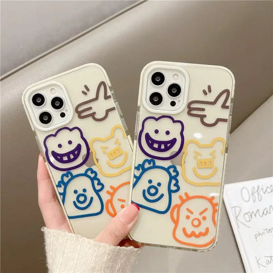 Monster Transparent Phone Case - iPhone 13 Pro Max / 13 Pro / 13 / 13 mini / 12 Pro Max / 12 Pro / 12 / 12 mini / 11 Pro Max / 11 Pro / 11 / SE / XS Max / XS / XR / X / SE 2 / 8 / 8 Plus / 7 / 7 Plus-1