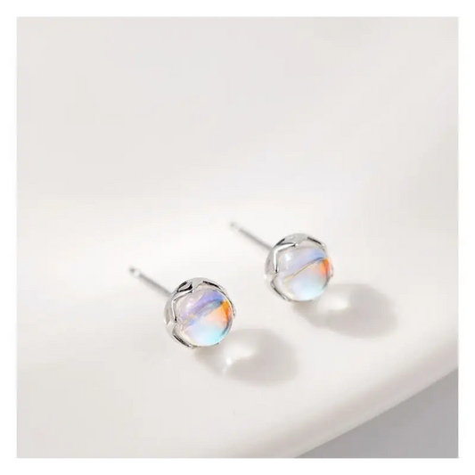 Moonstone Stud Earring E845 - Fancy Earrings